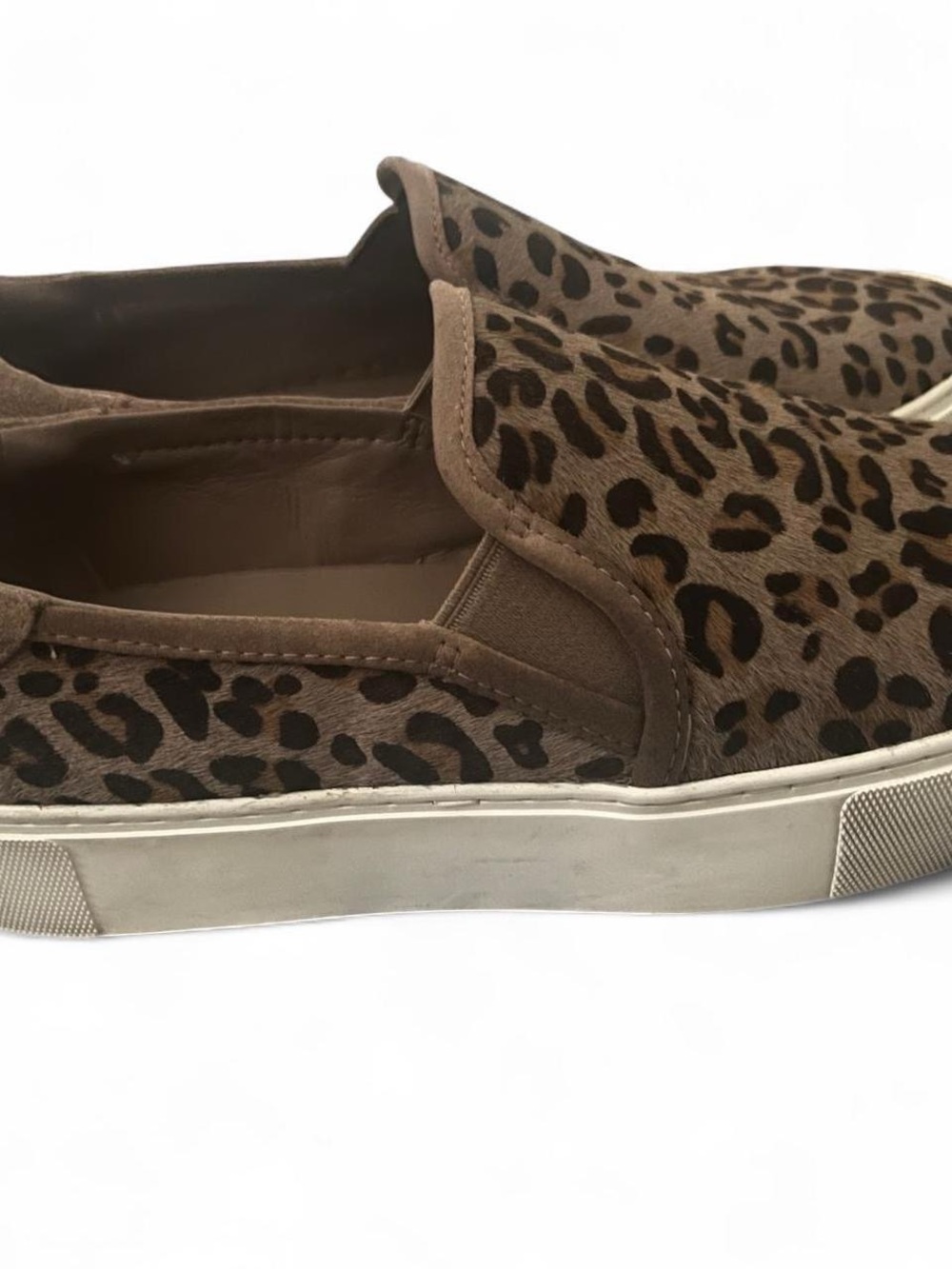 UGG Leopard-Print Slip-On Sneakers in Tan and Dark Brown - Picture 3 of 6